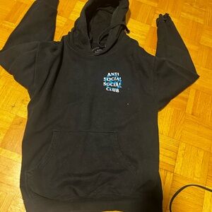 Anti social social club blue bolt hoodie